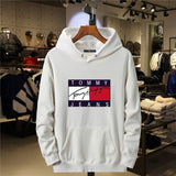 Tommy T Hoodie Hooded Sweater Fleece Print