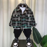 Boy Jacket Boys' Spring and Autumn Jacket Fashion Baby Handsome Denim Wear