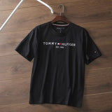 Tommy T Shirts Tommy Embroidered Letter Short Sleeve T-shirt
