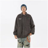 Unisex Baseball Jersey Flight Jacket Fall Loose Lapel Jacket