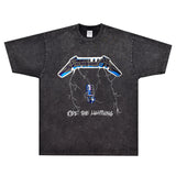 Rock Star T Shirt Metallica Ride the Lightning T-shirt Rock Band Vintage Short Sleeve