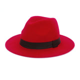 Walter White Fedora Fedora Hat Autumn and Winter Broad-Brimmed Hat Fashion Woolen Hat Men's and Women's Cashmere Felt Cap