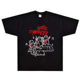 Rock Star T Shirt Arctic Monkeys Band T-shirt Rock Band Loose Short Sleeve