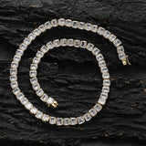 Zircon necklace square zircon necklace