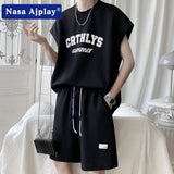 Nasa Tracksuit Vest Suit Male Summer Fashion Brand Student