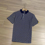 Tommy T Shirts Men's Casual Striped Short-Sleeved Polo Shirt