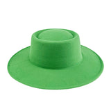 Walter White Fedora Flat Top Hat Fashion Knight Dome Woolen Hat Autumn and Winter Fur Felt Hat
