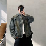 Unisex Baseball Jersey Vintage Make Old Denim Jacket