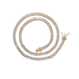 Zircon necklace single row chain
