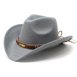 Walter White Fedora Tibetan Top Hat Metal Feather Western Cowboy Top Hat Men Female Cap Felt Cap