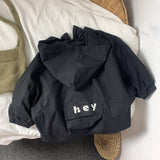 Boy Jacket Boys' Coat Spring and Autumn Children Korean Style Windbreaker Hooded Coat Baby