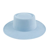 Walter White Fedora Flat Top Hat Fashion Knight Dome Woolen Hat Autumn and Winter Fur Felt Hat