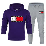 Tommy T Hoodie Casual Sports Suit Sweatpants