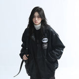 Unisex Baseball Jersey PU Leather Jacket Baseball Jacket