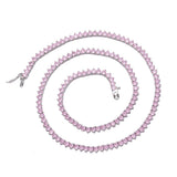 Zircon necklace Pink tennis chain