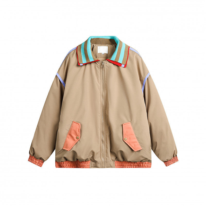 Unisex Baseball Jersey Vintage Lapel Baseball Jacket Jacket