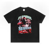 Rock Star T Shirt Vintage Distressed Short Sleeve Cotton T-shirt