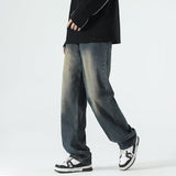 Unisex Jeans Autumn/Winter Loose Straight Casual Pants Wide Leg Pants