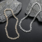 Zircon necklace round square mixed zircon tennis chain