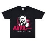 Rock Star T Shirt Printed T-shirt Short Sleeve Loose Cotton Heavy Weight