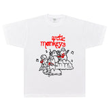 Rock Star T Shirt Arctic Monkeys Band T-shirt Rock Band Loose Short Sleeve