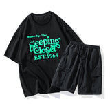 Nasa Tracksuit Men's Casual Sports Suit Summer Short-Sleeved T-shirt