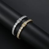 Zircon necklace ladder cubic zirconia tennis chain
