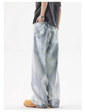 Unisex Jeans Washed Old Jeans Loose Casual