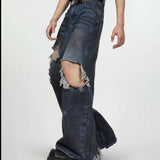 Unisex Jeans American Vintage Ripped Jeans Washed and Old
