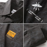 Men Long-Sleeved Shirt Long Sleeve Printed Shirt Men's Spring Loose Design Coat