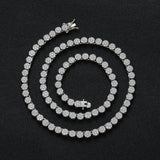 Zircon necklace Round tennis choker necklace