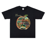 Rock Star T Shirt Band Printed T-shirt Short Sleeve Loose Men's and Women's Cotton