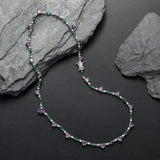 Zircon necklace Colorful love mix and match tennis chain