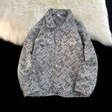 Unisex Baseball Jersey Washed Denim Jacket Spring and Autumn Casual Loose Jacket