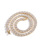 Zircon necklace size oval egg-shaped zircon tennis chain