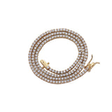 Zircon necklace copper micro-zircon single-row chain