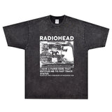 Rock Star T Shirt T-shirt Radiohead Band Rock Retro Street Loose Printed Short Sleeve