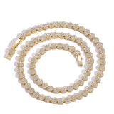 Zircon necklace round