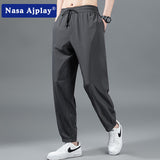 Nasa Sweatpants Black Pants Men's Summer Thin Fashion Brand Student Loose