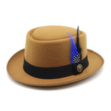 Walter White Hats Woolen Top Hat Dome Billycock Gentleman Fedora Hat