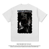 Rock Band T Shirt Short-Sleeved T-shirt Washed Old