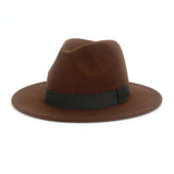 Walter White Fedora Fedora Hat Autumn and Winter Broad-Brimmed Hat Fashion Woolen Hat Men's and Women's Cashmere Felt Cap