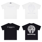 CHH Chrome Heart T Shirts Croix Sanskrit Cross Horseshoe Old T-Shirt