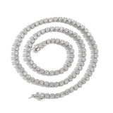 Zircon necklace bezel set tennis chain