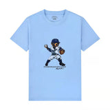 Tommy T Shirts Ruff Bear Loose-Fitting Casual round-Neck Short Sleeve Digital Printed T-shirt