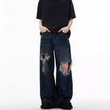 Unisex Jeans Old Washed Jeans High Street Loose