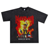 Rock Star T Shirt Loose T-shirt Short Sleeve round Neck Retro
