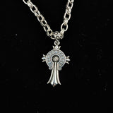 Chrome Heart Necklace Cross Vintage Pendant