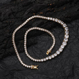 Zircon necklace gradient size