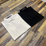 Tommy T Shirts Casual Business Embroidered Lapel Men and Women Couple Short Sleeve Polo Shirt